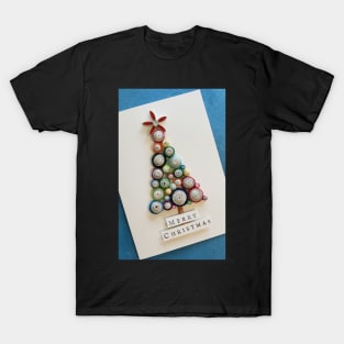 Printed Paper quilling Art. Christmas tree T-Shirt